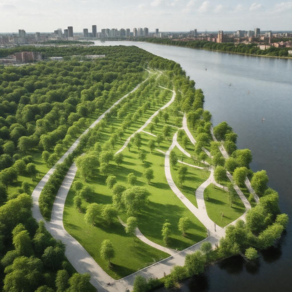 AI-created image of Cramer Hill Waterfront Park