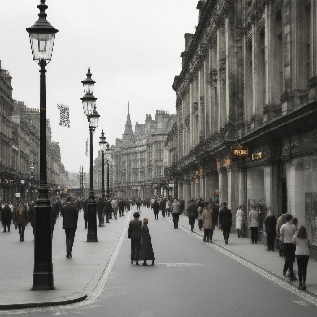 AI-created image of Cranbourn Street