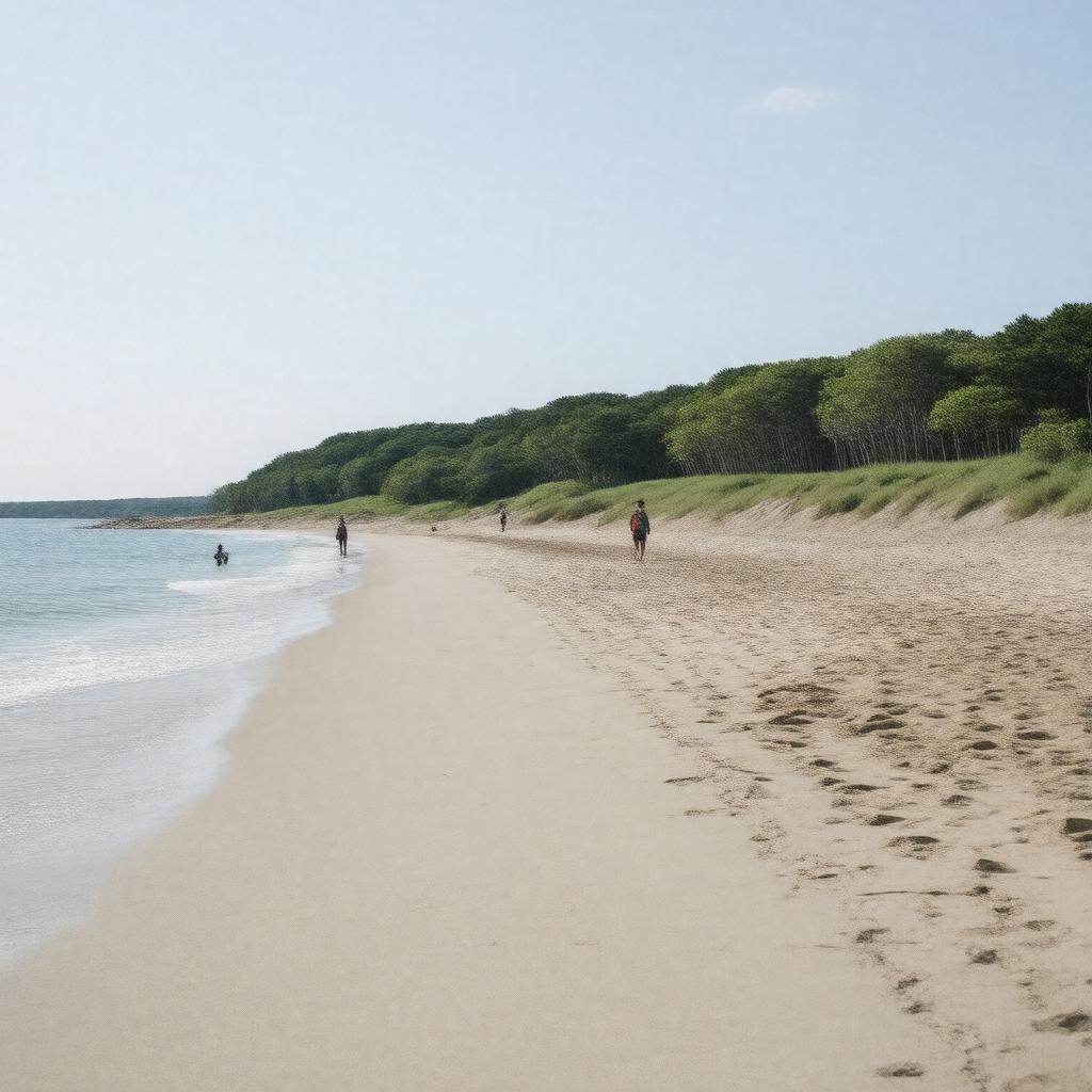 Click to view larger image AI-created image of Crane Beach