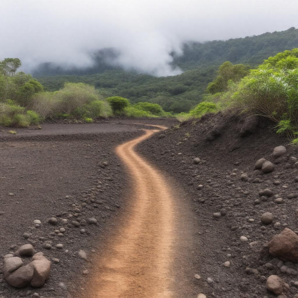 Click to view larger image AI-created image of Crater Rim Trail
