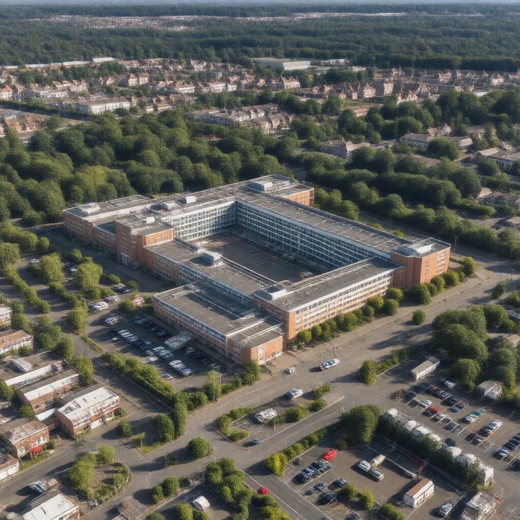 AI-created image of Crawley Hospital