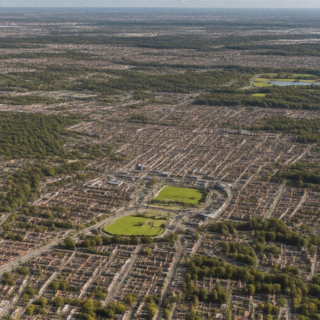 AI-created image of Crawley, West Sussex, England