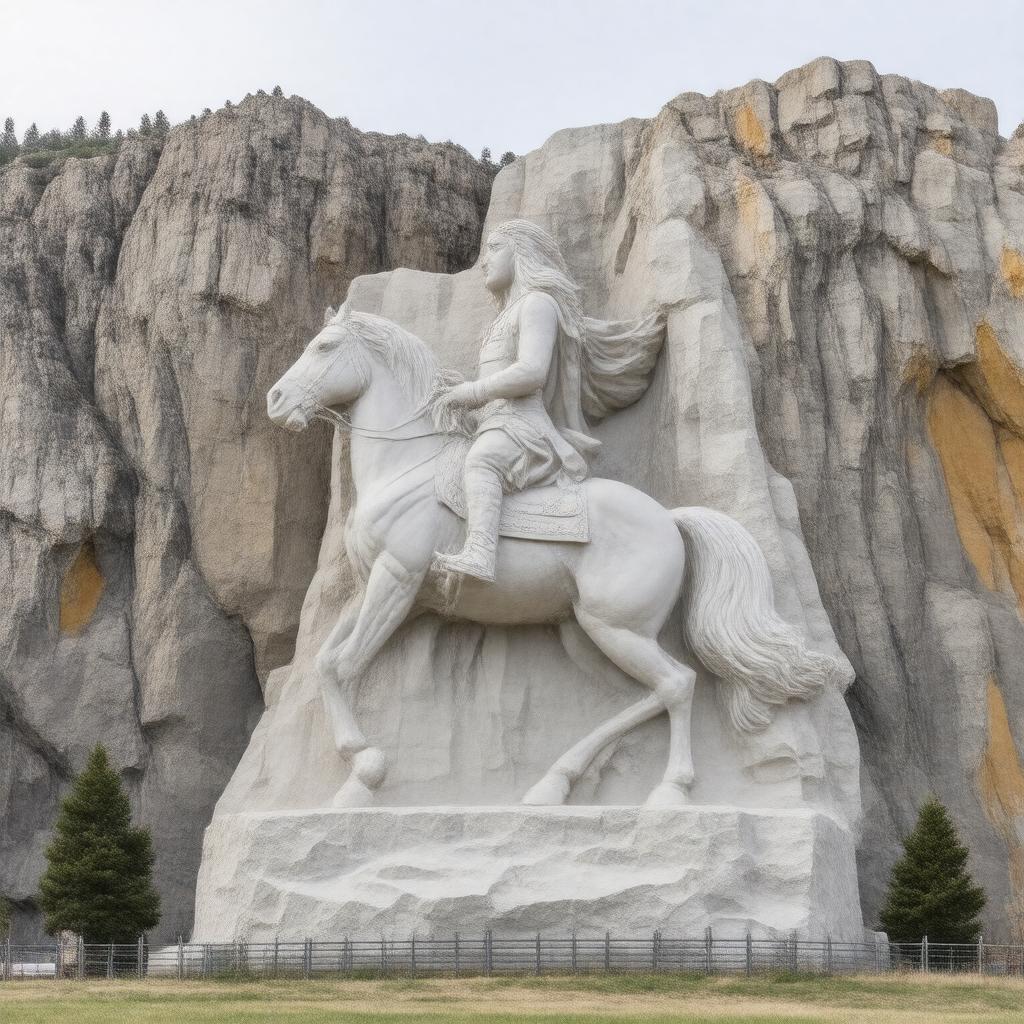 AI-created image of Crazy Horse Memorial