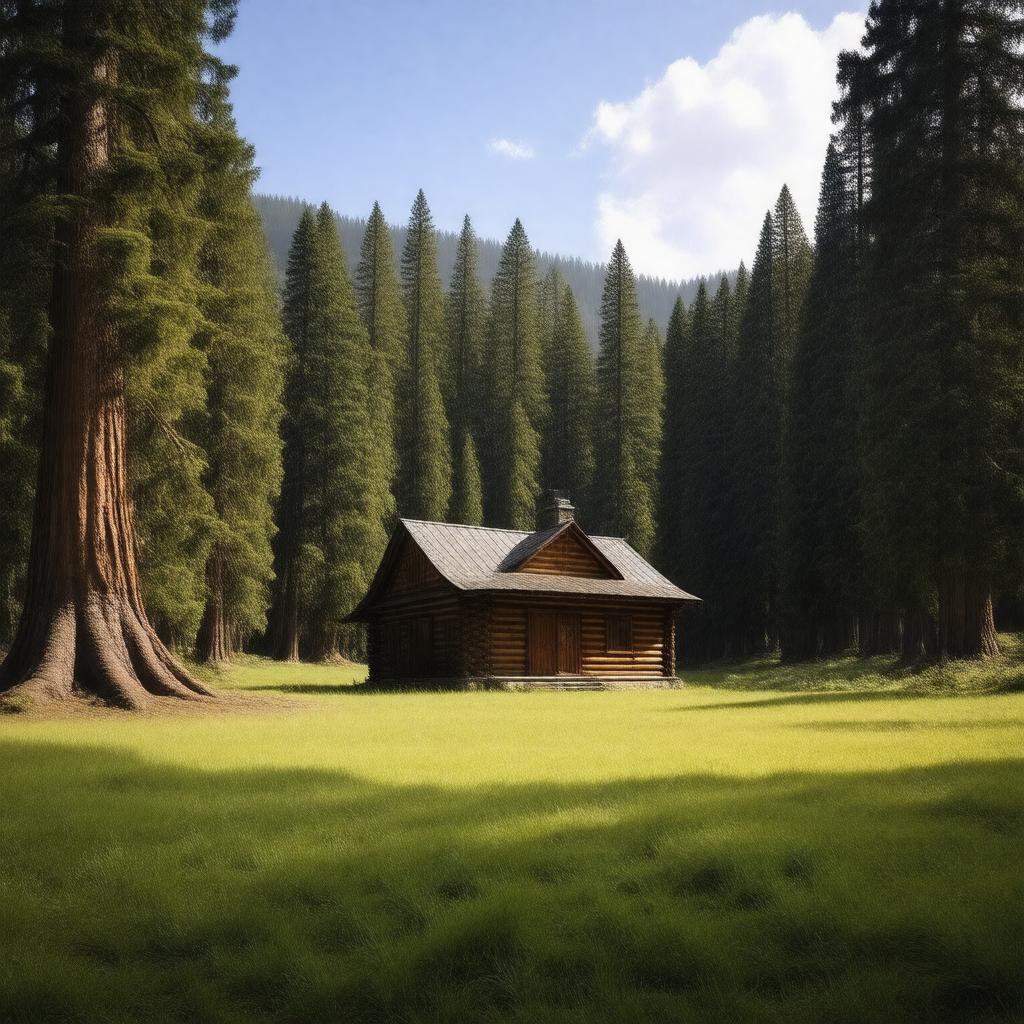 Click to view larger image AI-created image of Crescent Meadow Ranger Station