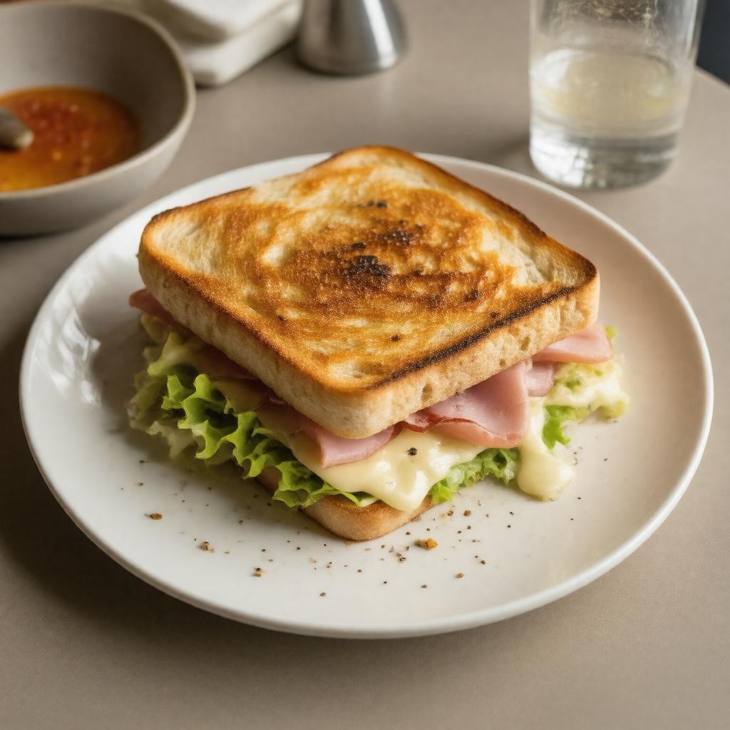 AI-created image of Croque monsieur