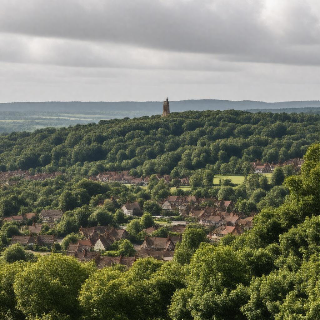 AI-created image of Crowborough, Sussex, England