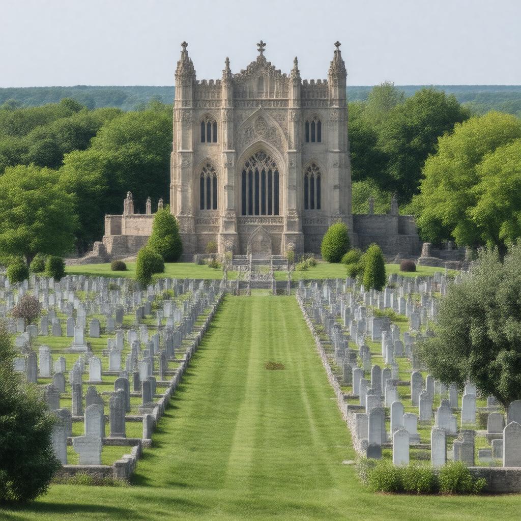 AI-created image of Crown Hill Cemetery