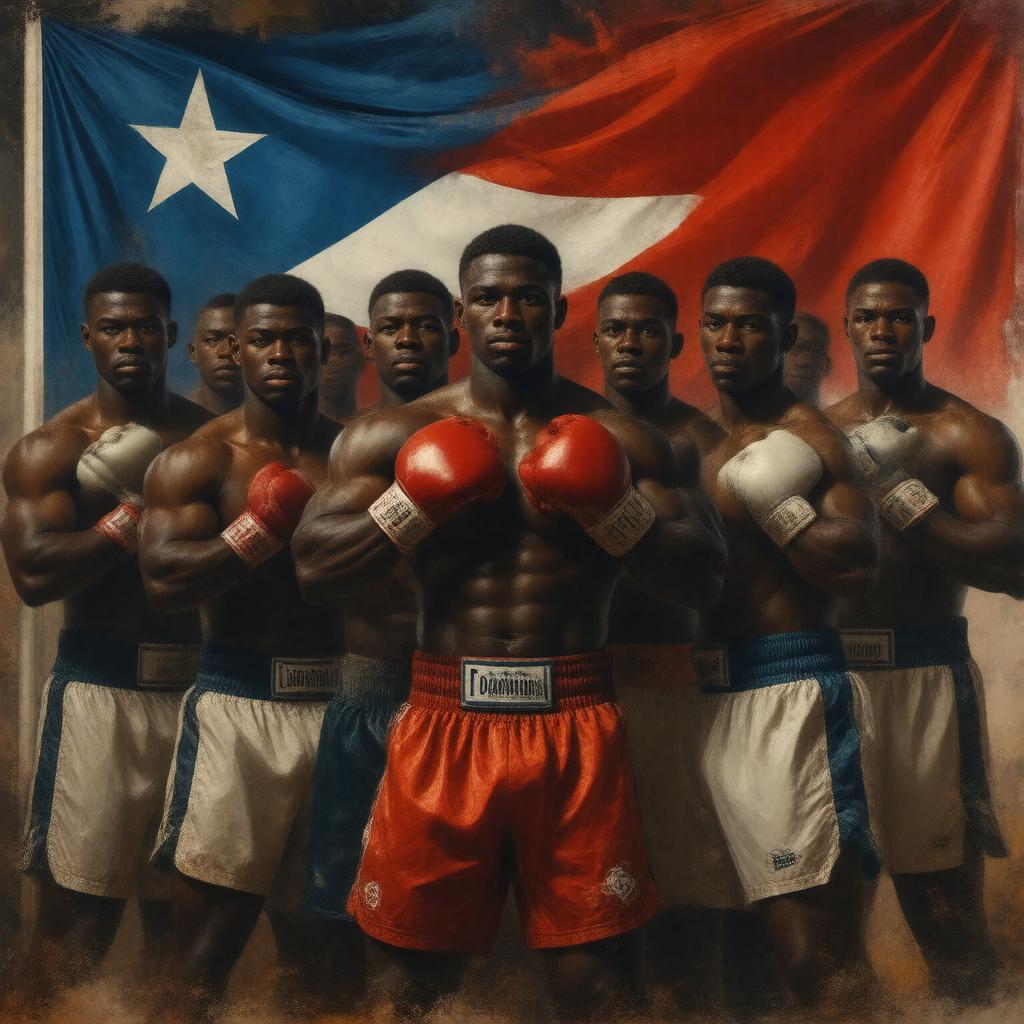 AI-created image of Cuba boxing team