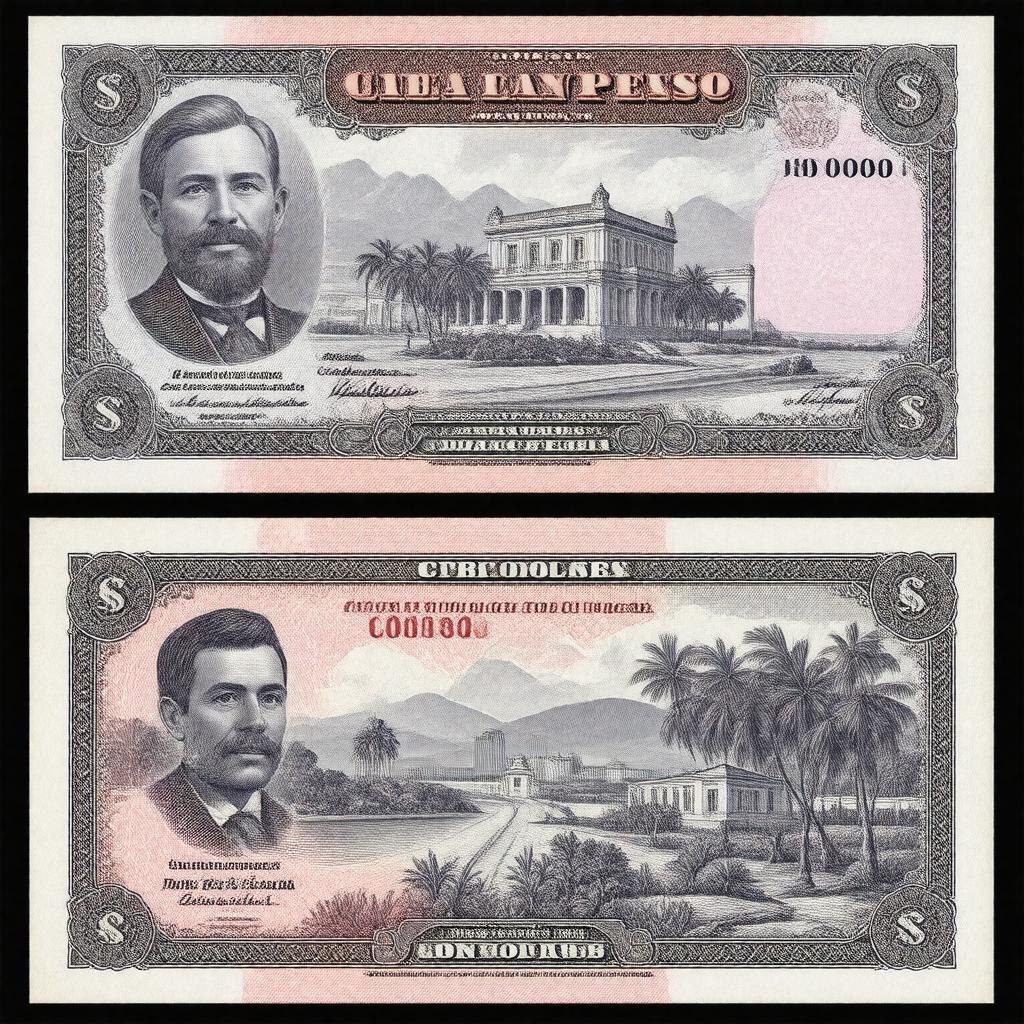 Click to view larger image AI-created image of Cuban peso
