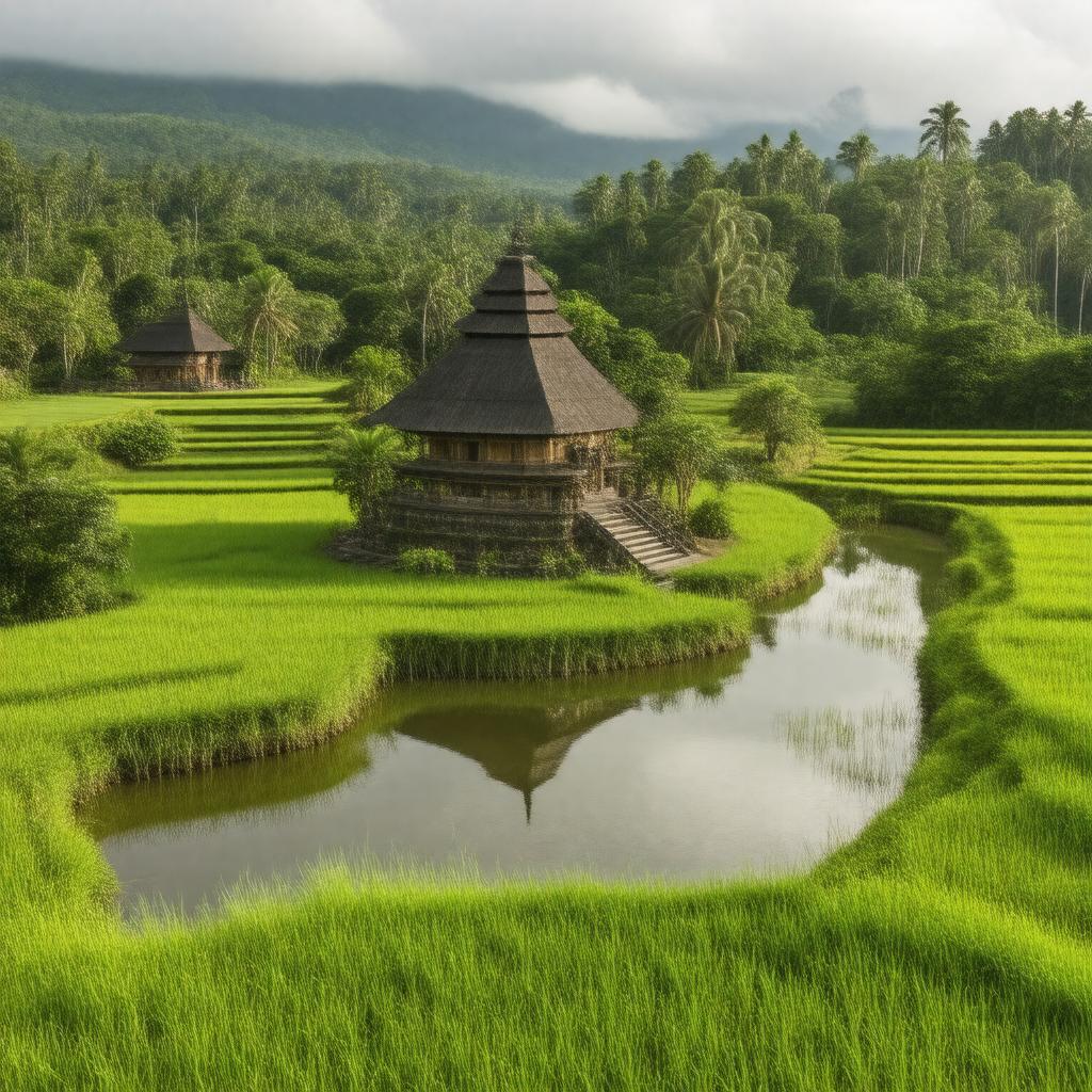 Click to view larger image AI-created image of Cultural Landscape of Bali