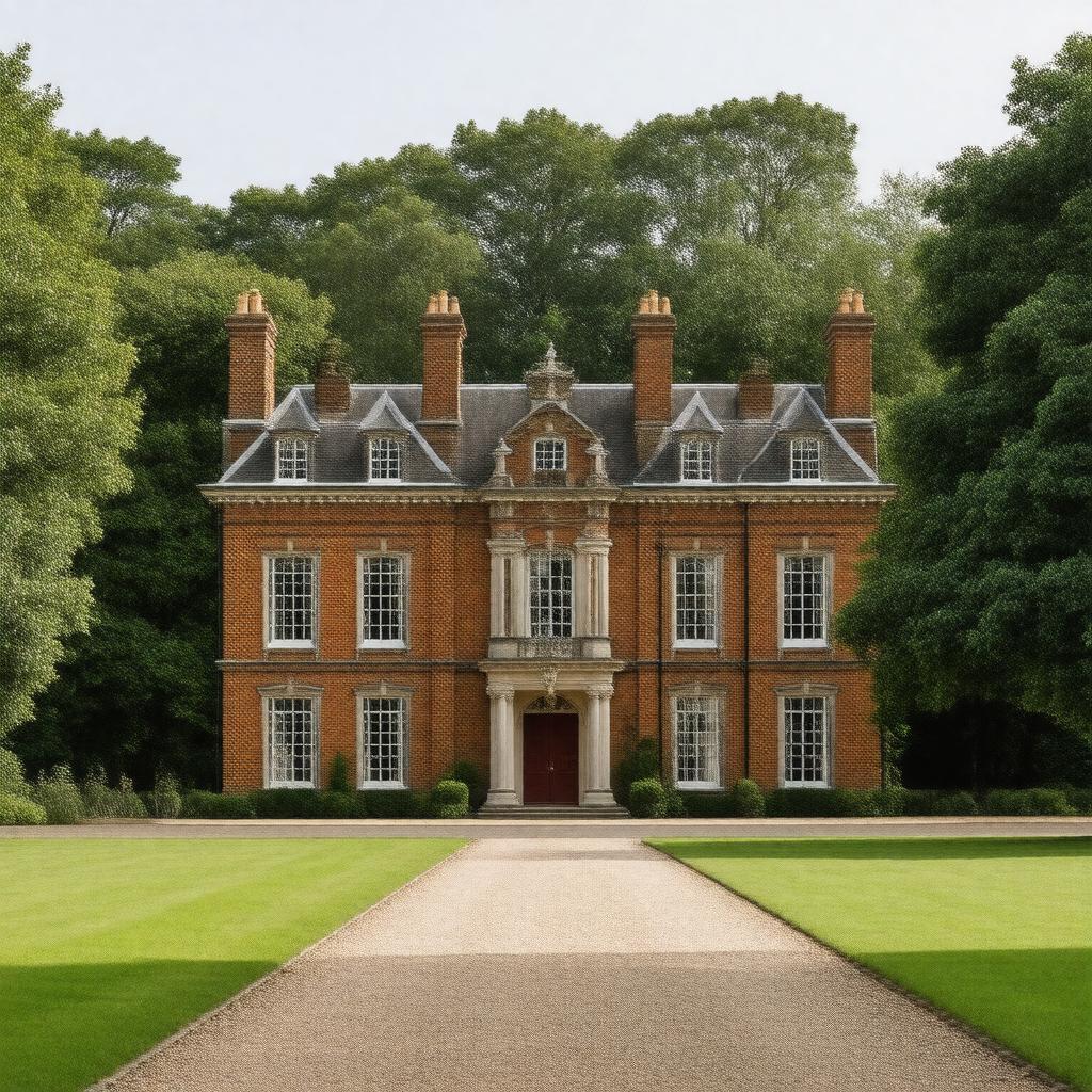 AI-created image of Cumberland Lodge, Windsor Great Park, England
