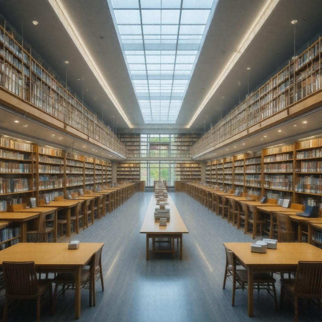 Click to view larger image AI-created image of Cummings School Library