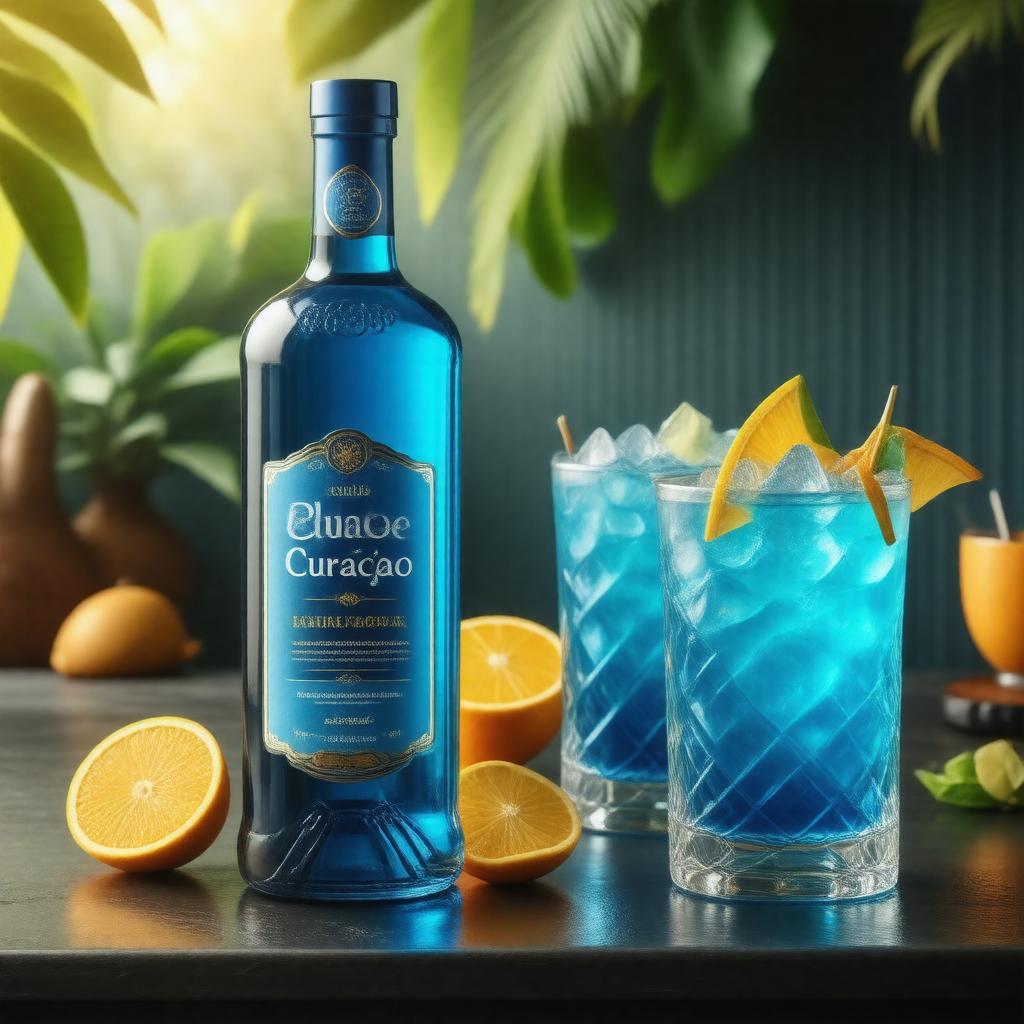 AI-created image of Curaçao liqueur