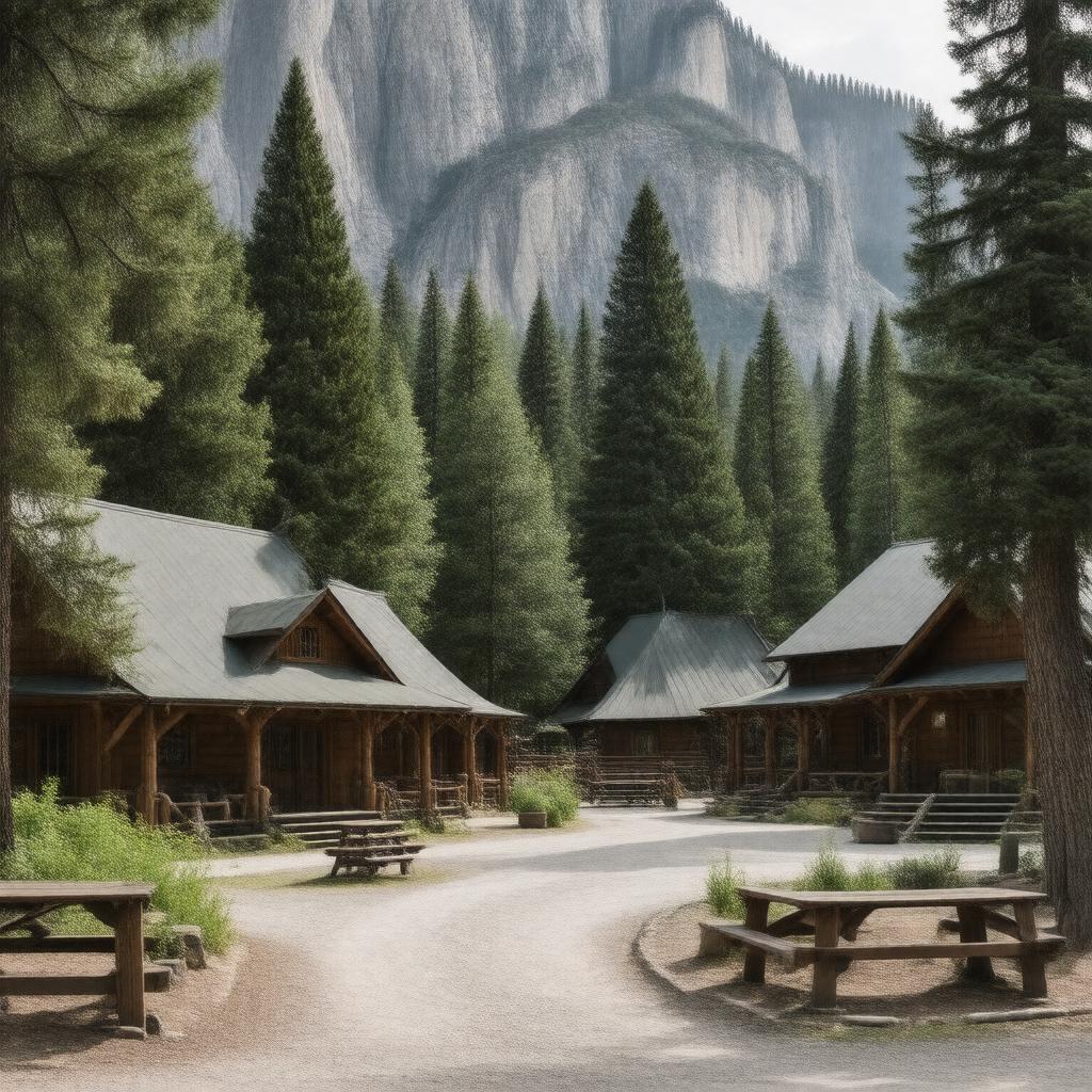 Click to view larger image AI-created image of Curry Village