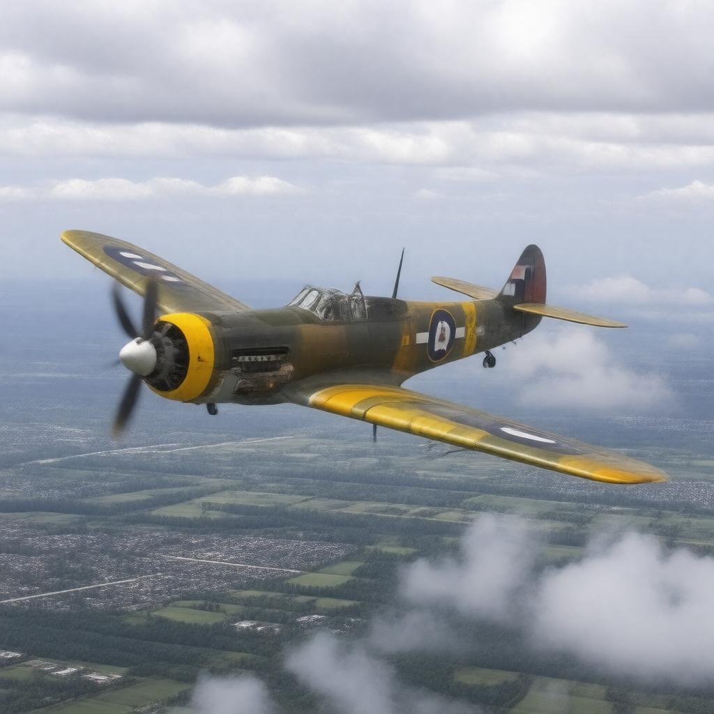 AI-created image of Curtiss P-40E Warhawk