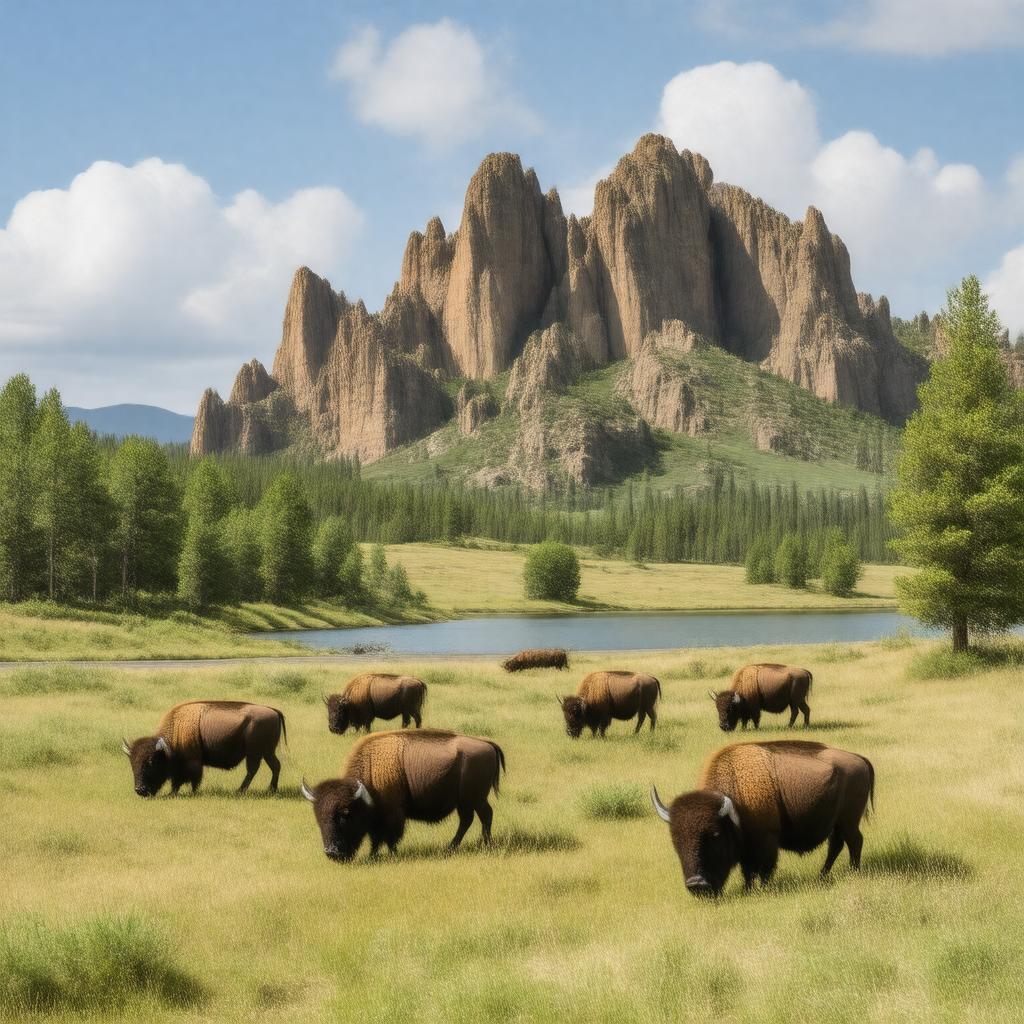 Click to view larger image AI-created image of Custer State Park