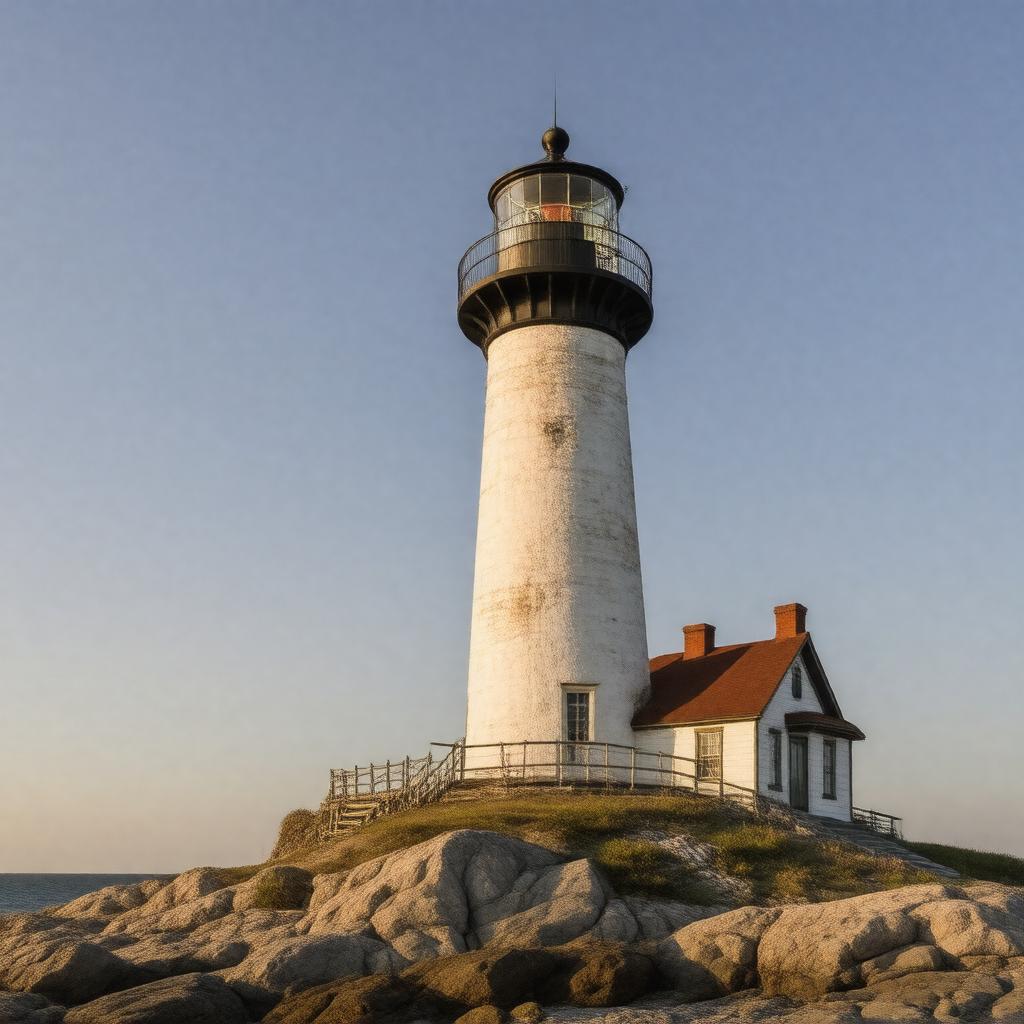 Click to view larger image AI-created image of Cuttyhunk Light