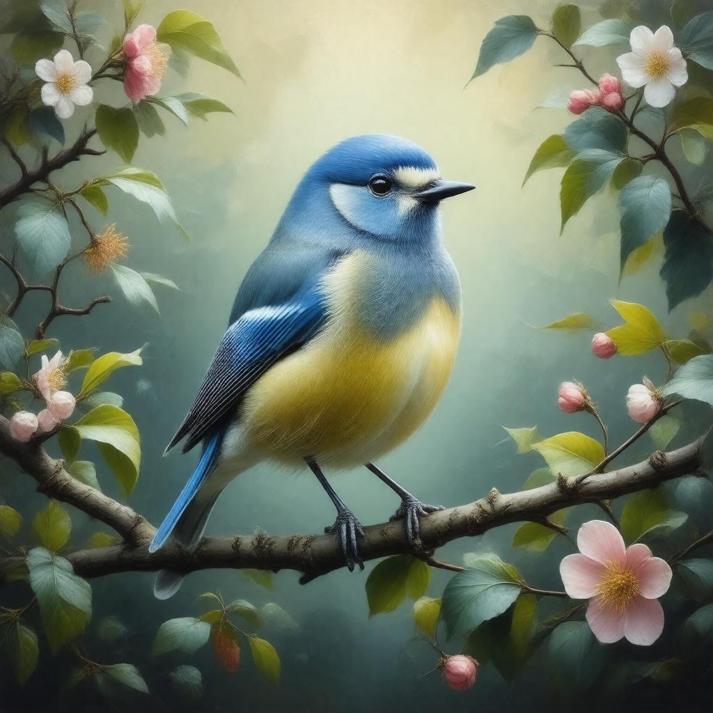 AI-created image of Cyanistes