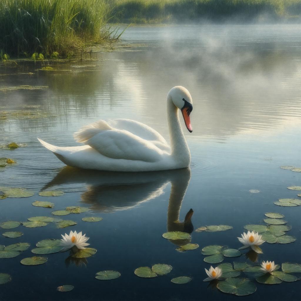 AI-created image of Cygnus olor