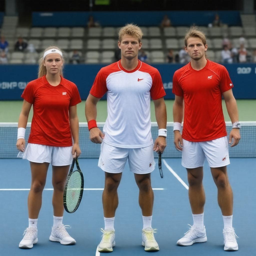 AI-created image of Czech Republic tennis team