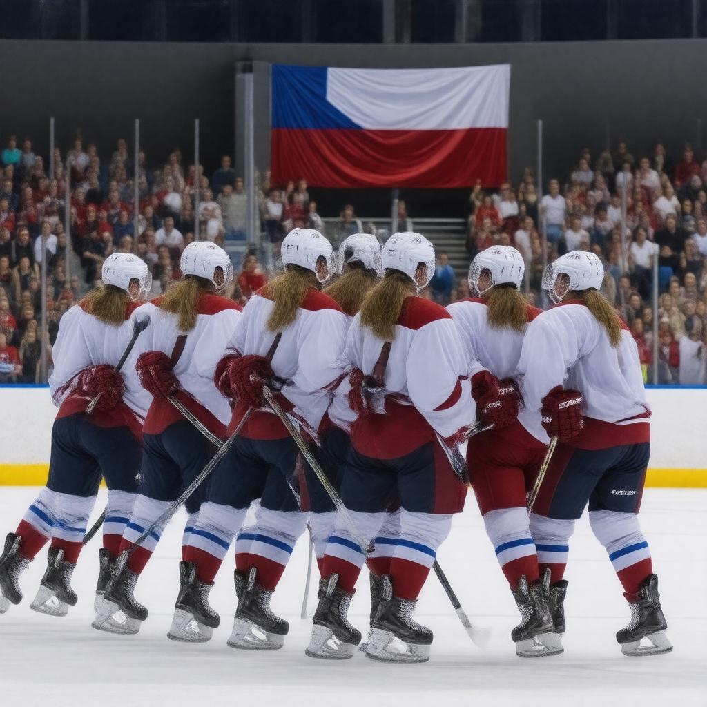 AI-created image of Czech Republic women's national ice hockey team