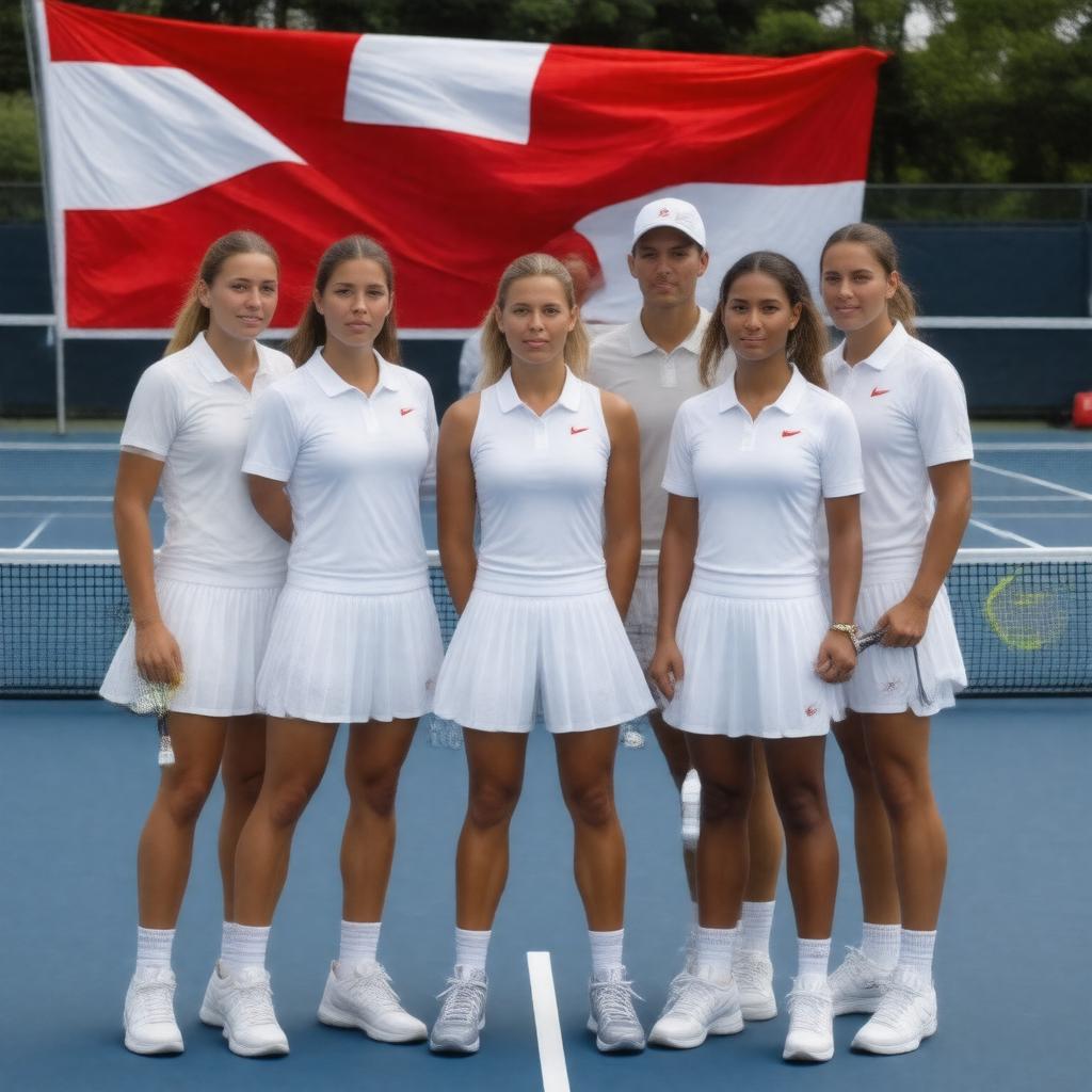 AI-created image of Czechoslovakia tennis team