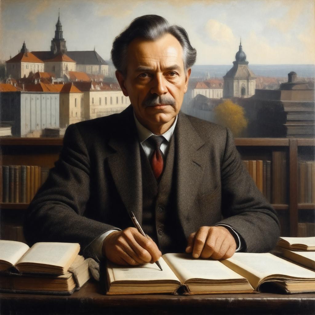 AI-created image of Czesław Miłosz