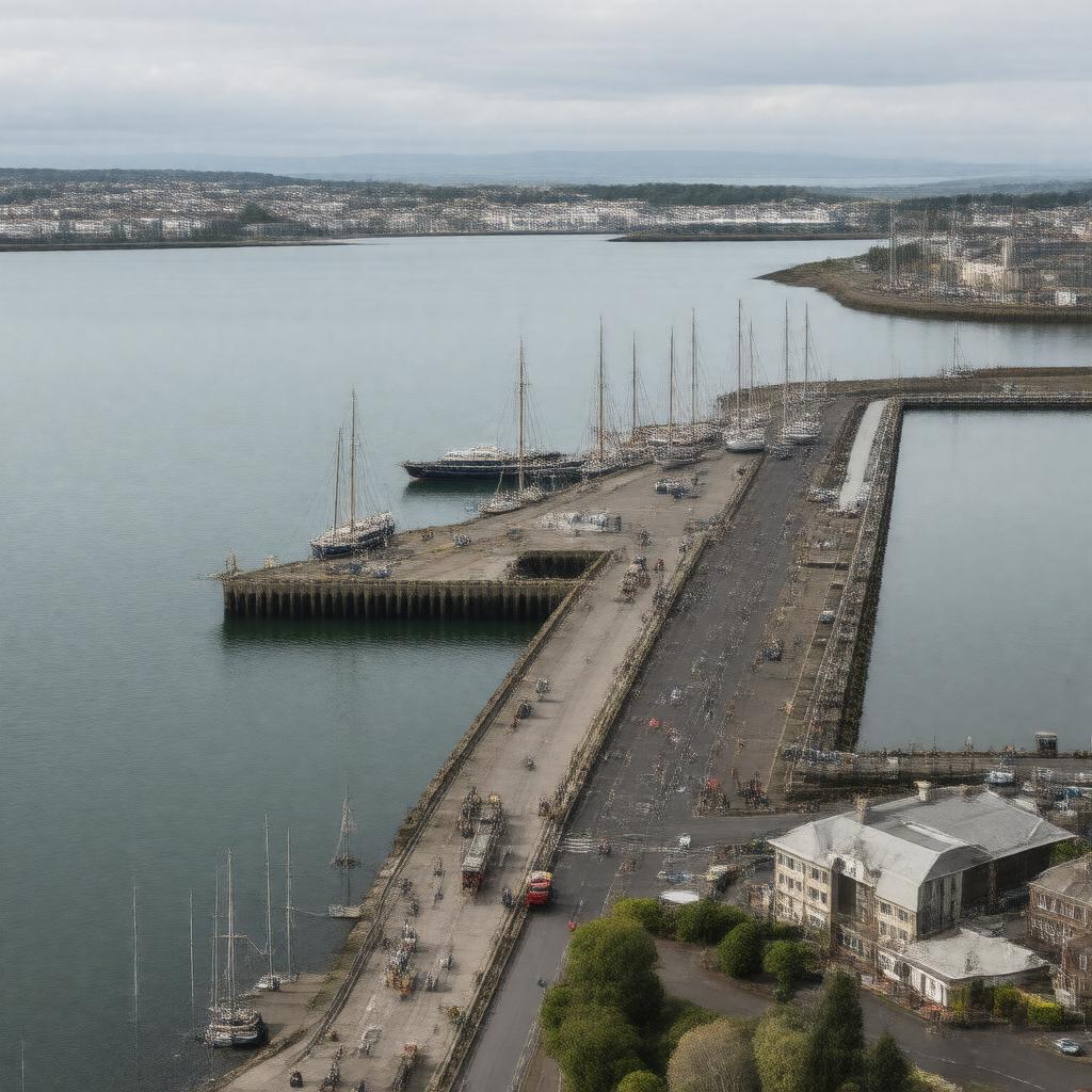 AI-created image of Dún Laoghaire Harbour