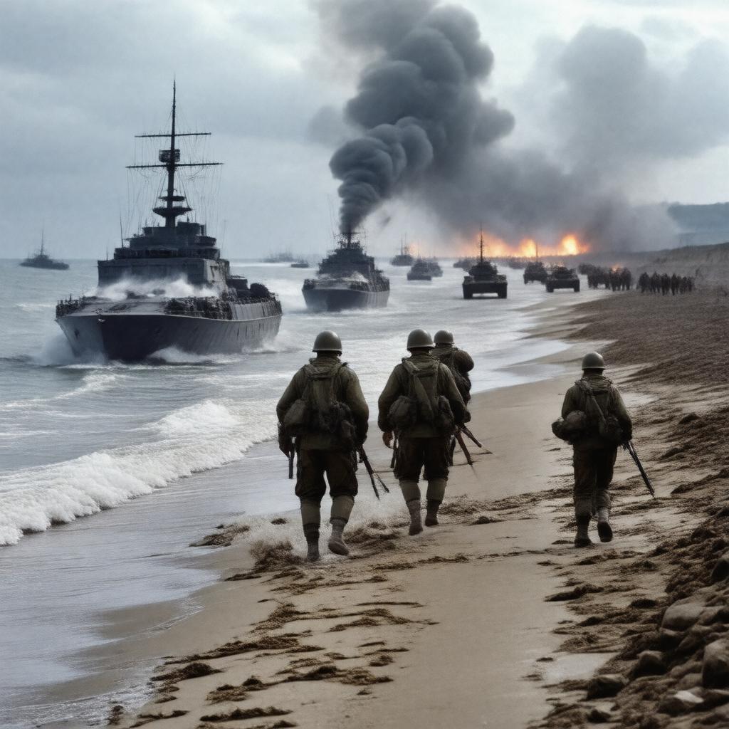 AI-created image of D-Day landings