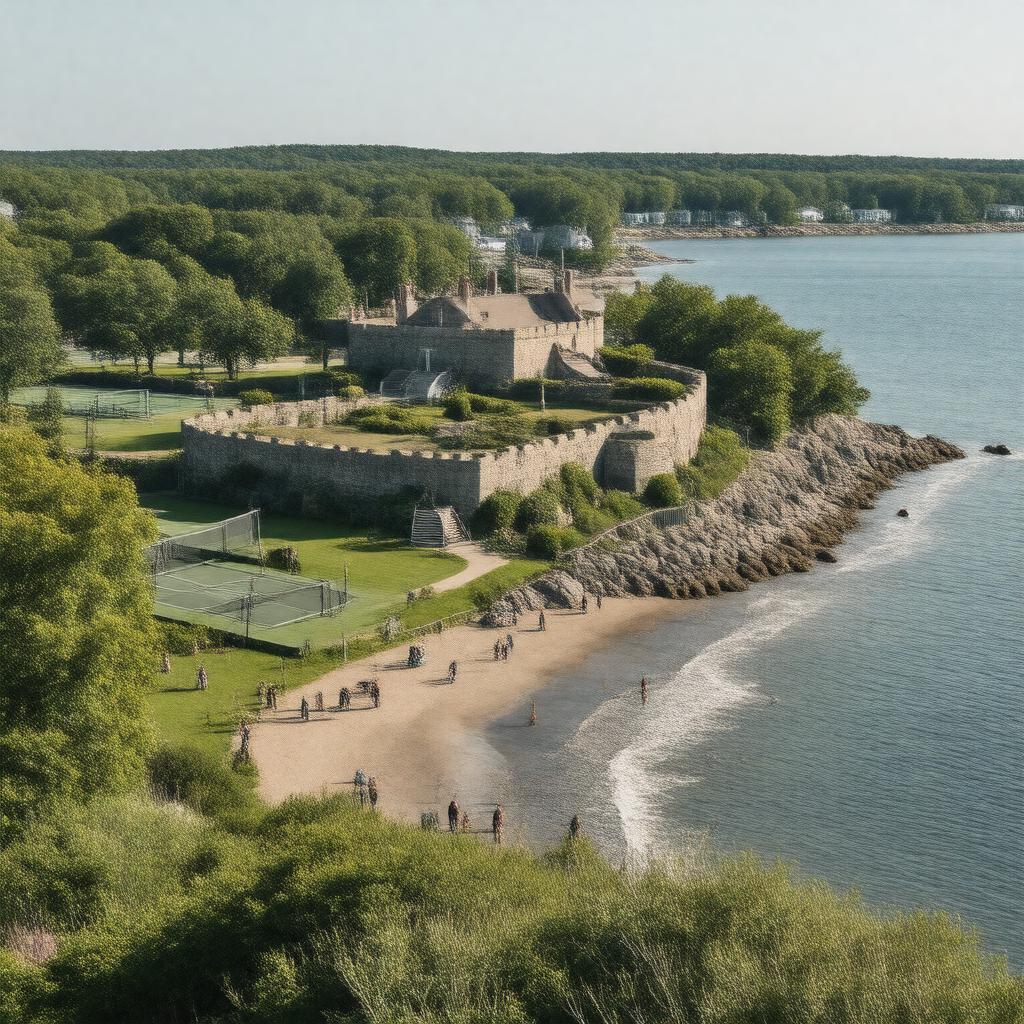 Click to view larger image AI-created image of DCR’s Fort Phoenix State Reservation, Fairhaven