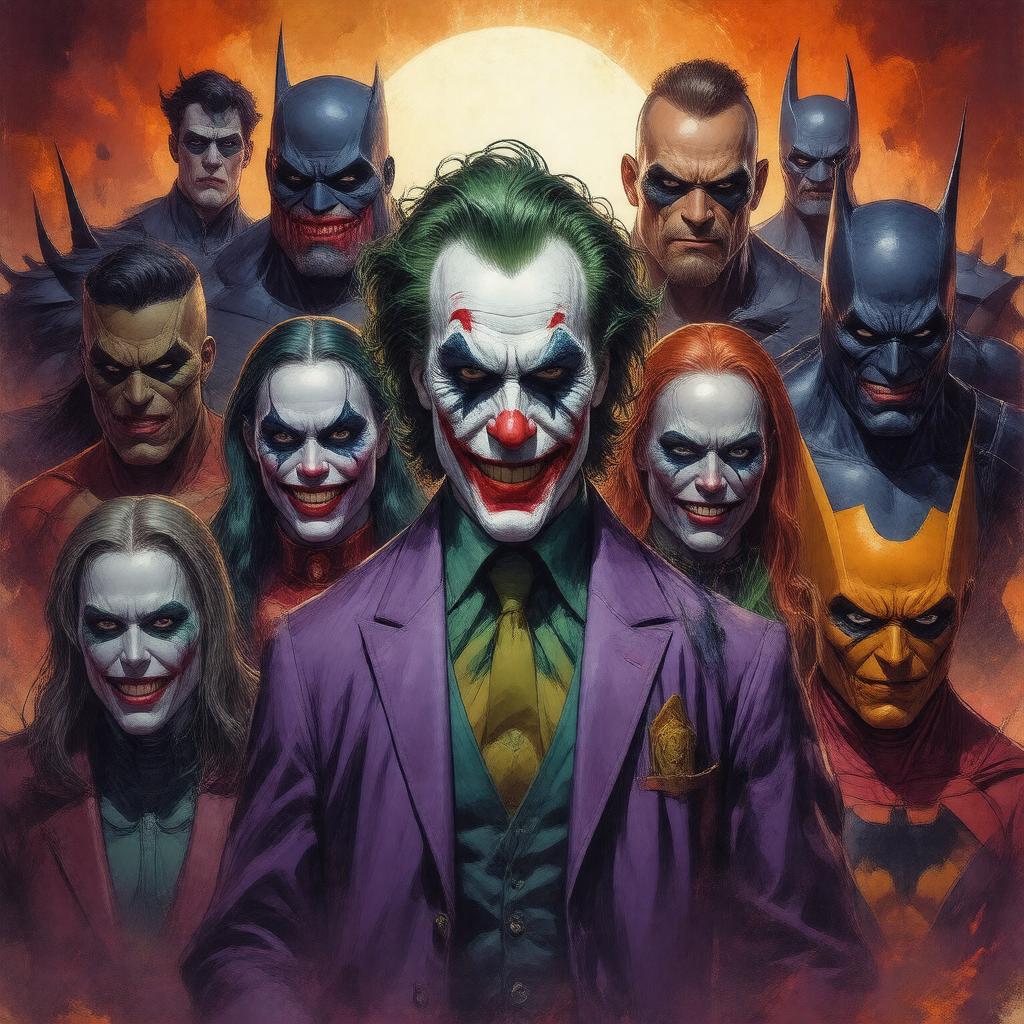 AI-created image of DC Comics supervillains