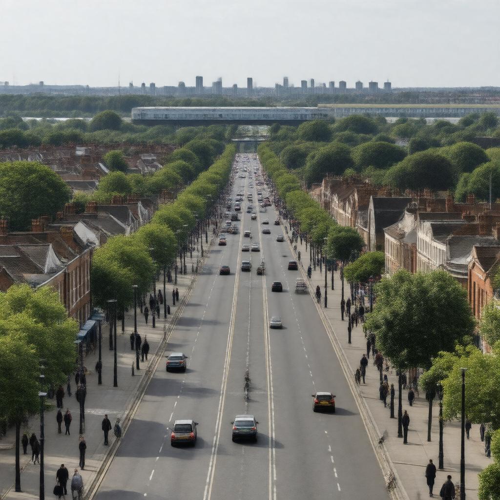 AI-created image of Dagenham, London, England