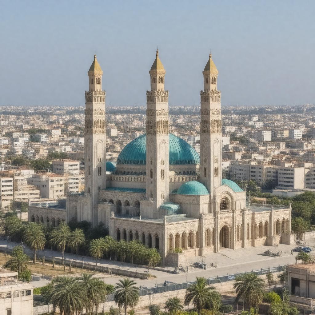 Click to view larger image AI-created image of Dakar Grand Mosque