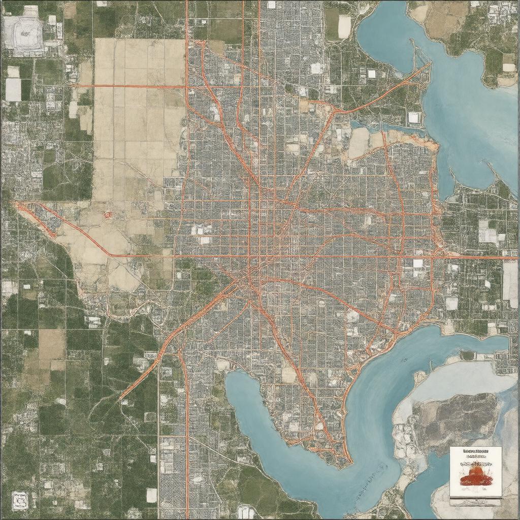 AI-created image of Dallas–Fort Worth metroplex