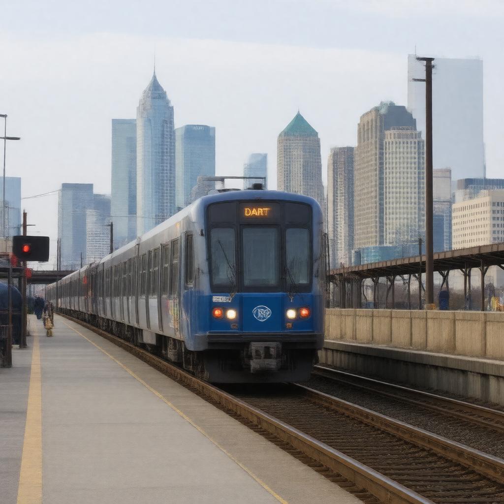 AI-created image of Dallas Area Rapid Transit (DART)
