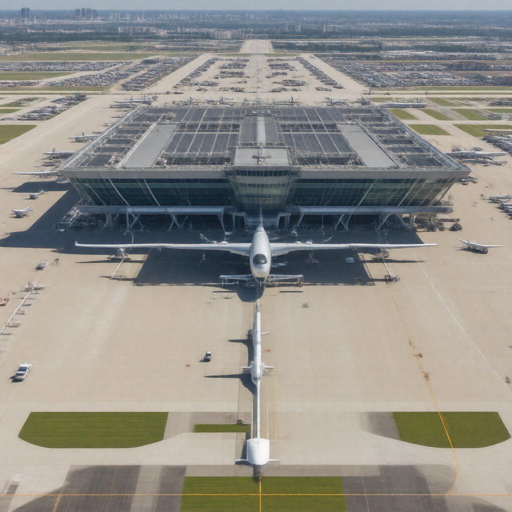 Click to view larger image AI-created image of Dallas Fort Worth International Airport