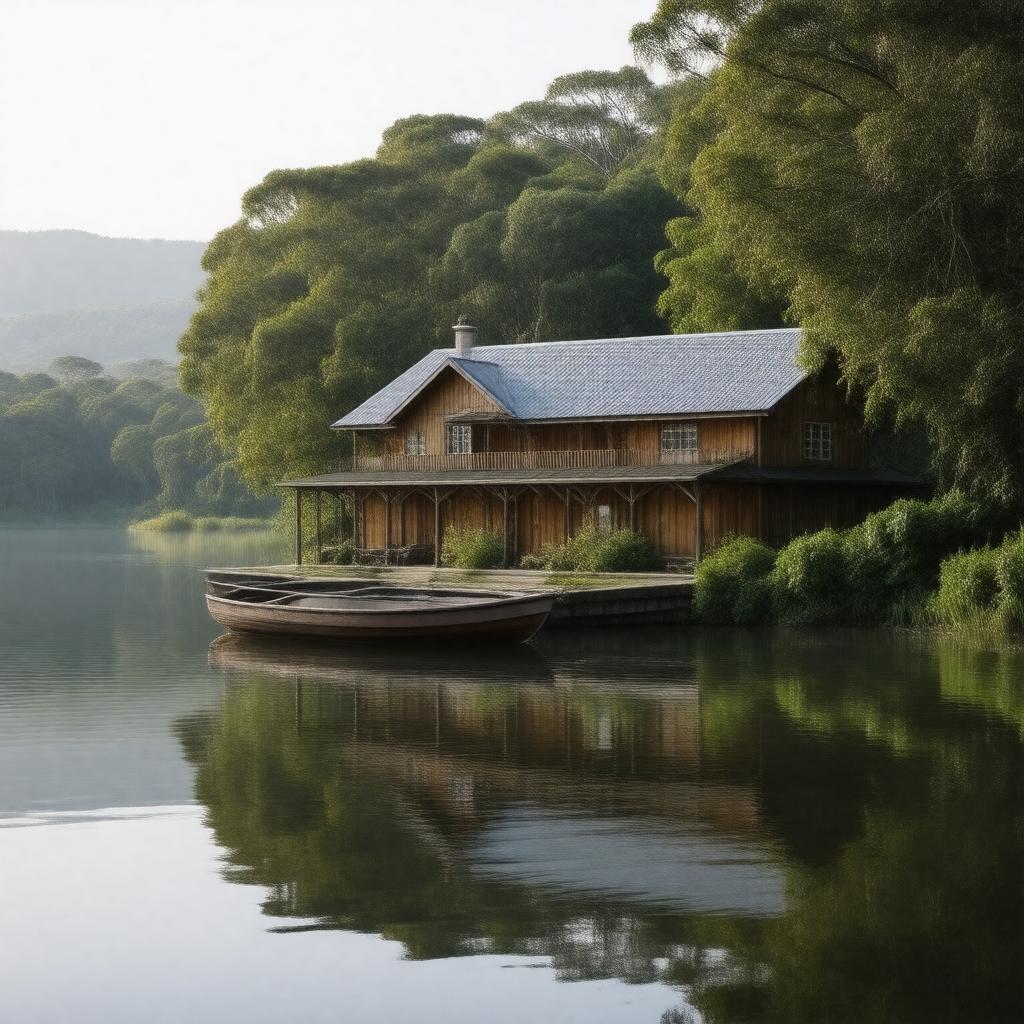 AI-created image of Dalrymple Boathouse