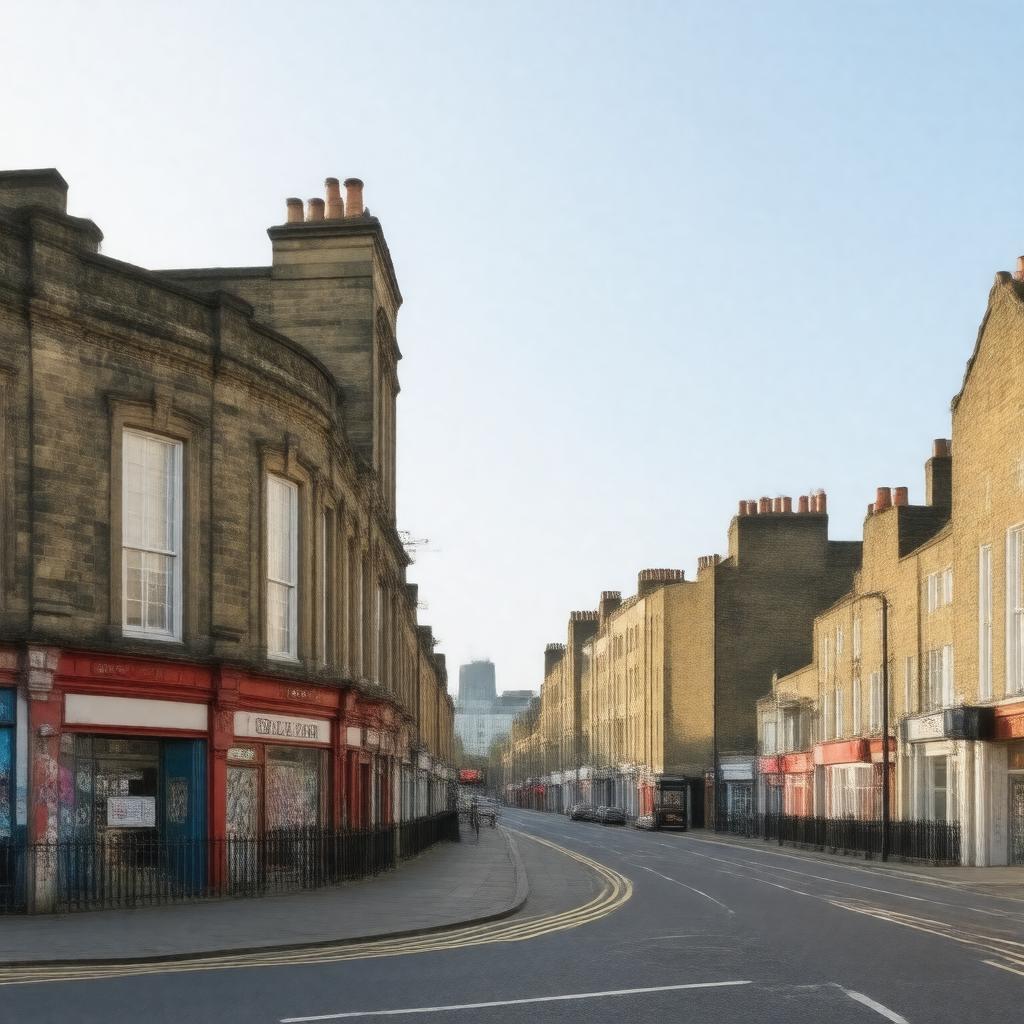 AI-created image of Dalston, London, England