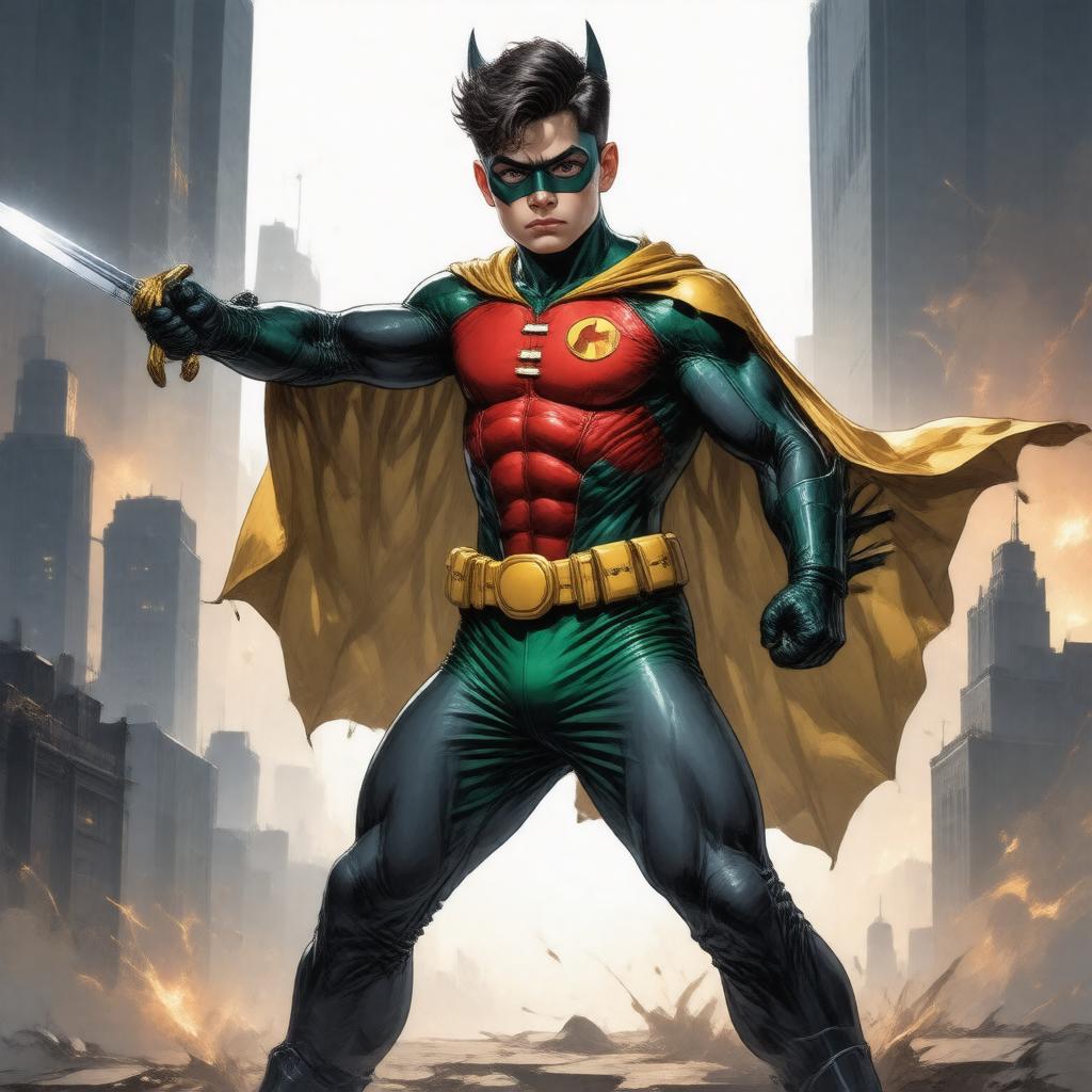 AI-created image of Damian Wayne