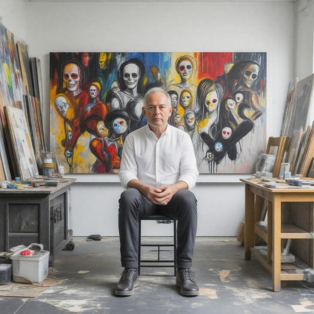 AI-created image of Damien Hirst