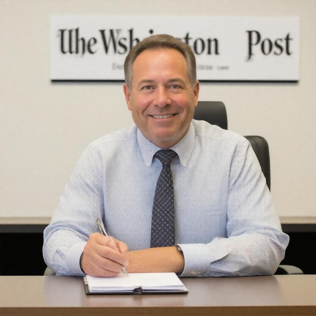 AI-created image of Dana Milbank