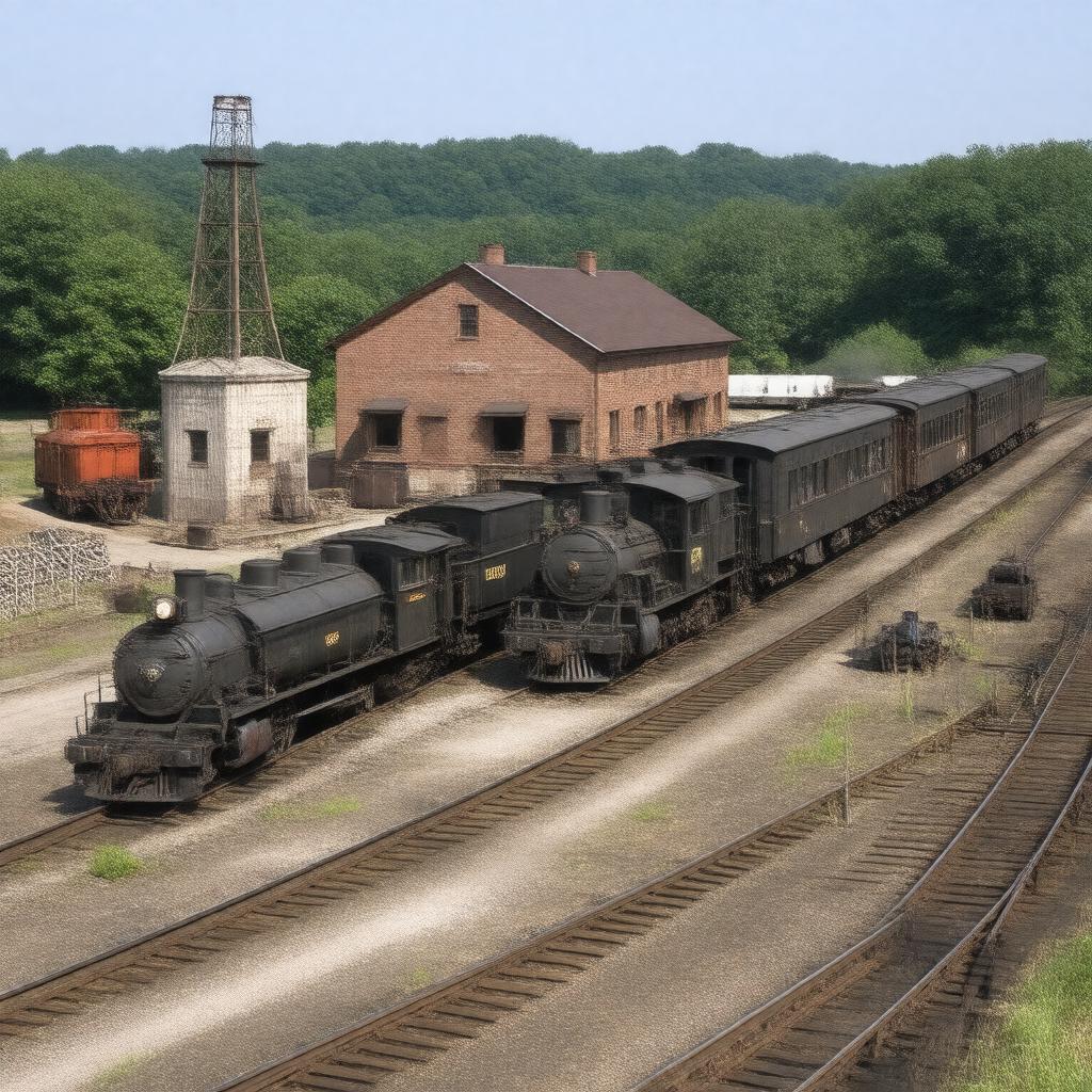 AI-created image of Danbury Railway Museum