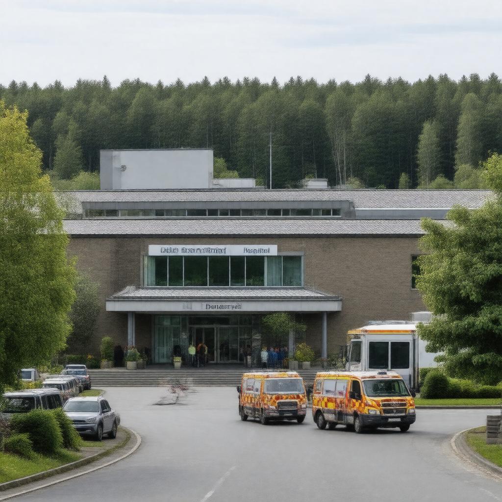 AI-created image of Danderyd Hospital, Danderyd, Sweden