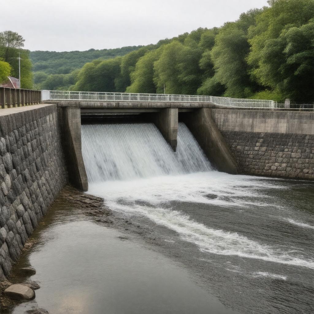 AI-created image of Danforth Street Dam