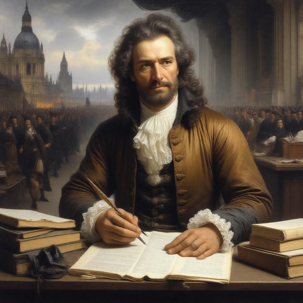 AI-created image of Daniel Defoe