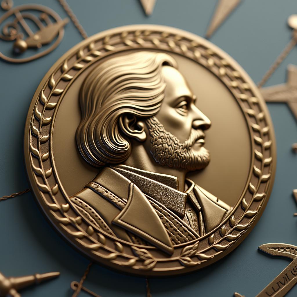 Click to view larger image AI-created image of Daniel Guggenheim Medal