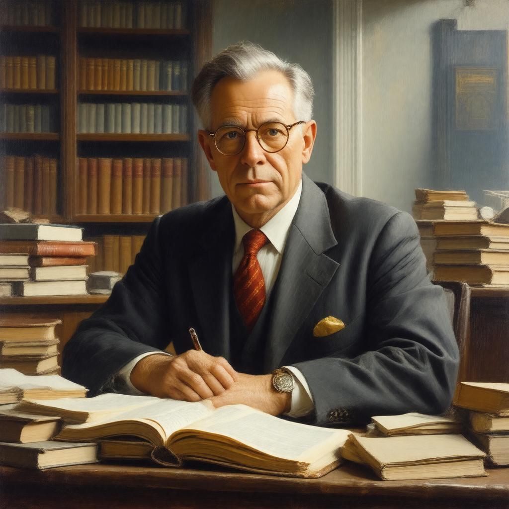 AI-created image of Daniel J. Boorstin