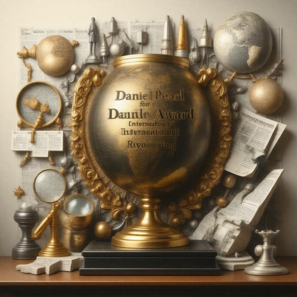 Click to view larger image AI-created image of Daniel Pearl Award