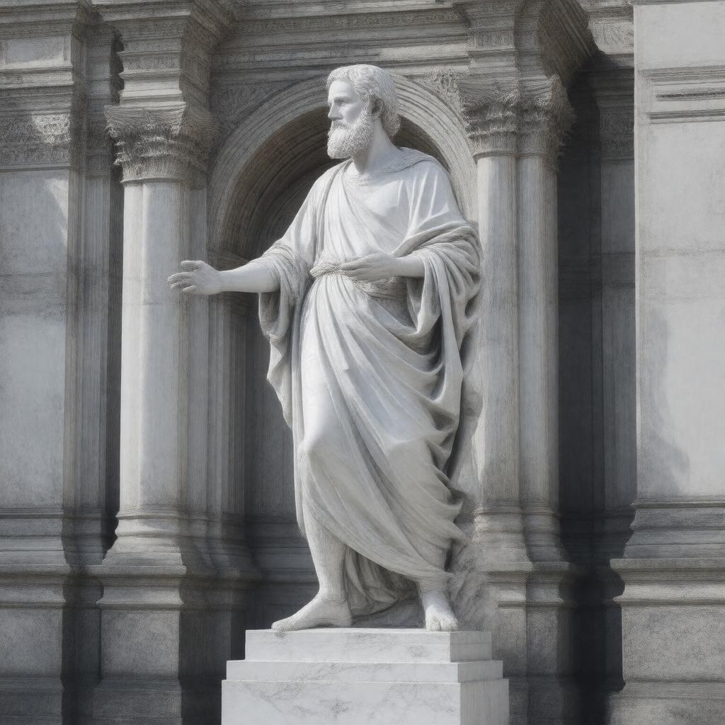 AI-created image of Dante Alighieri (statue in Florence)