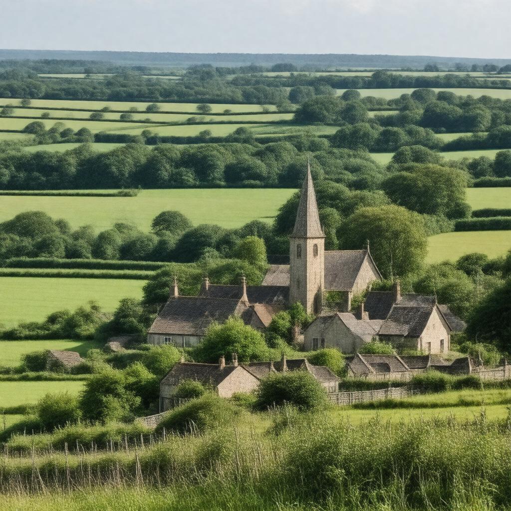 AI-created image of Daresbury, Cheshire, England